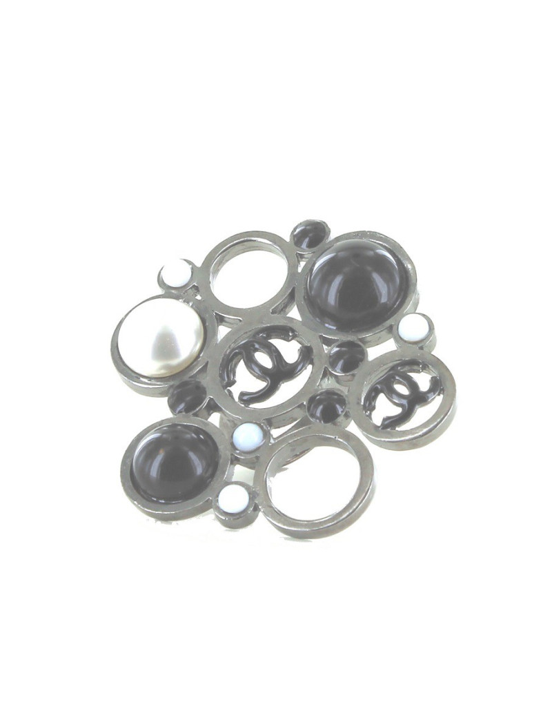 Bague CHANEL T 54 perles  ruthénuim