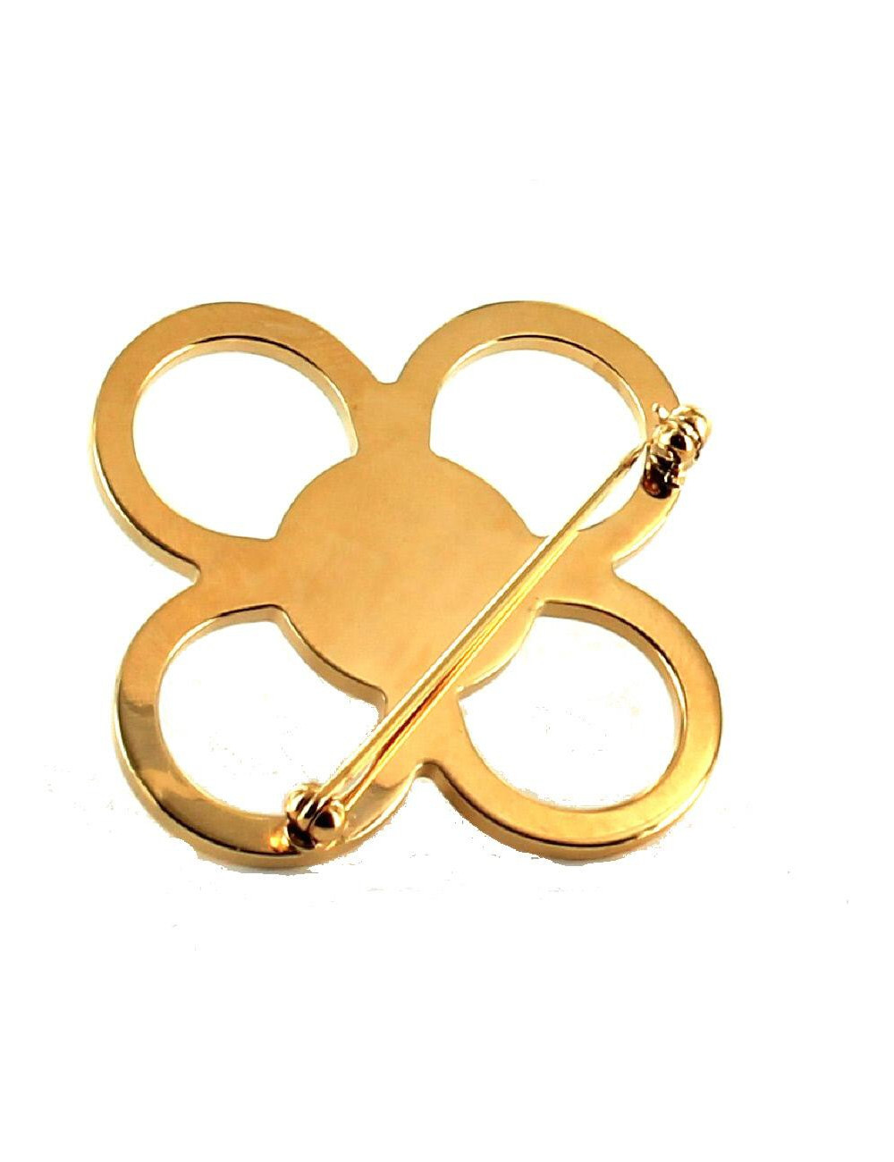 Broche LOUIS VUITTON trèfle doré