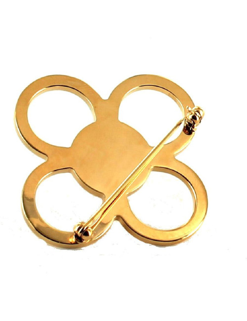 Broche LOUIS VUITTON trèfle doré