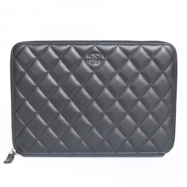 Black pouch quilted CHANEL bag
