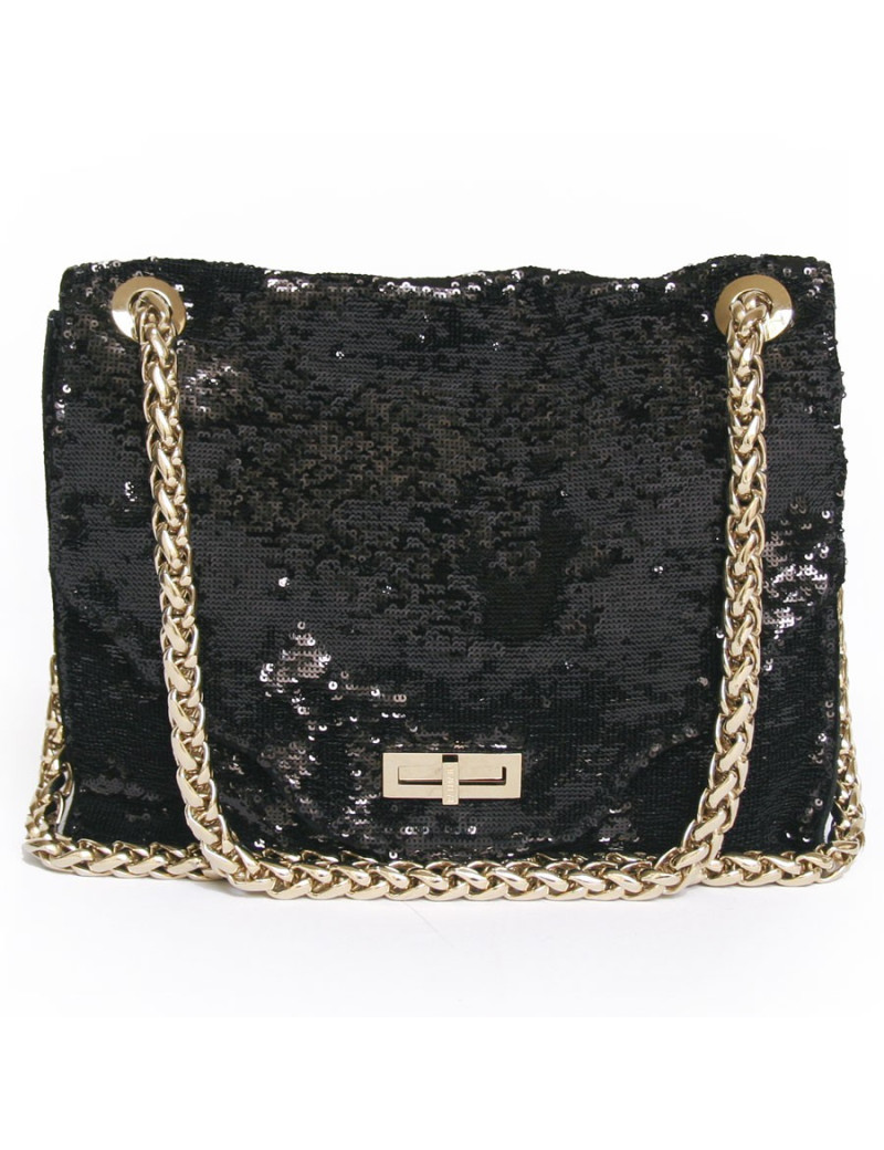 Sac BALMAIN paillettes noires