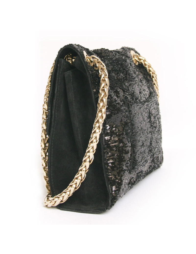 Sac Balmain paillettes noir 