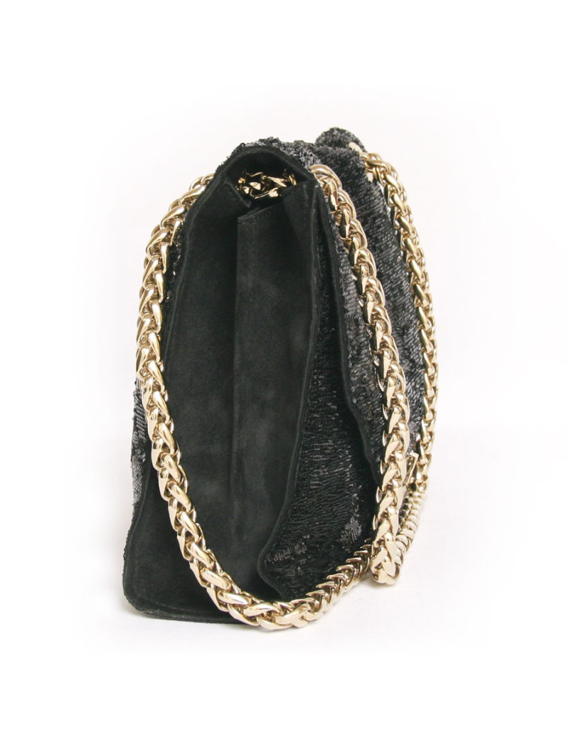 Sac Balmain paillettes noir 