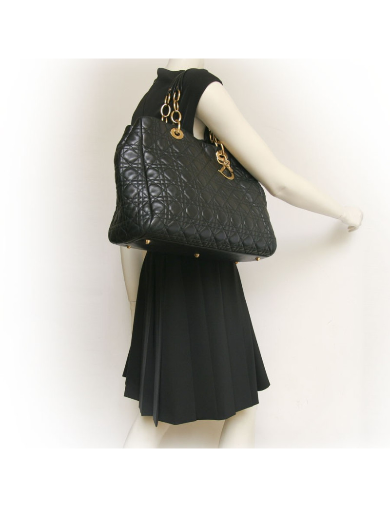 Sac Lady D DIOR GM cuir matelassé noir