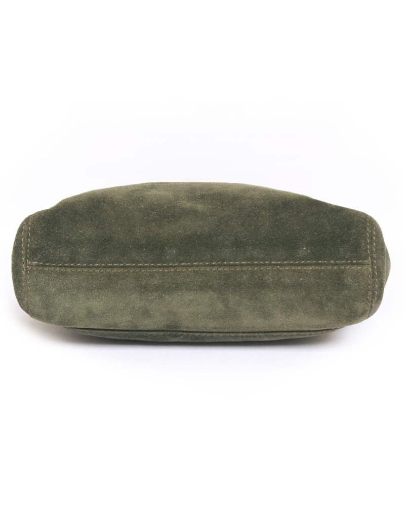 Sac  CHANEL daim vert sapin