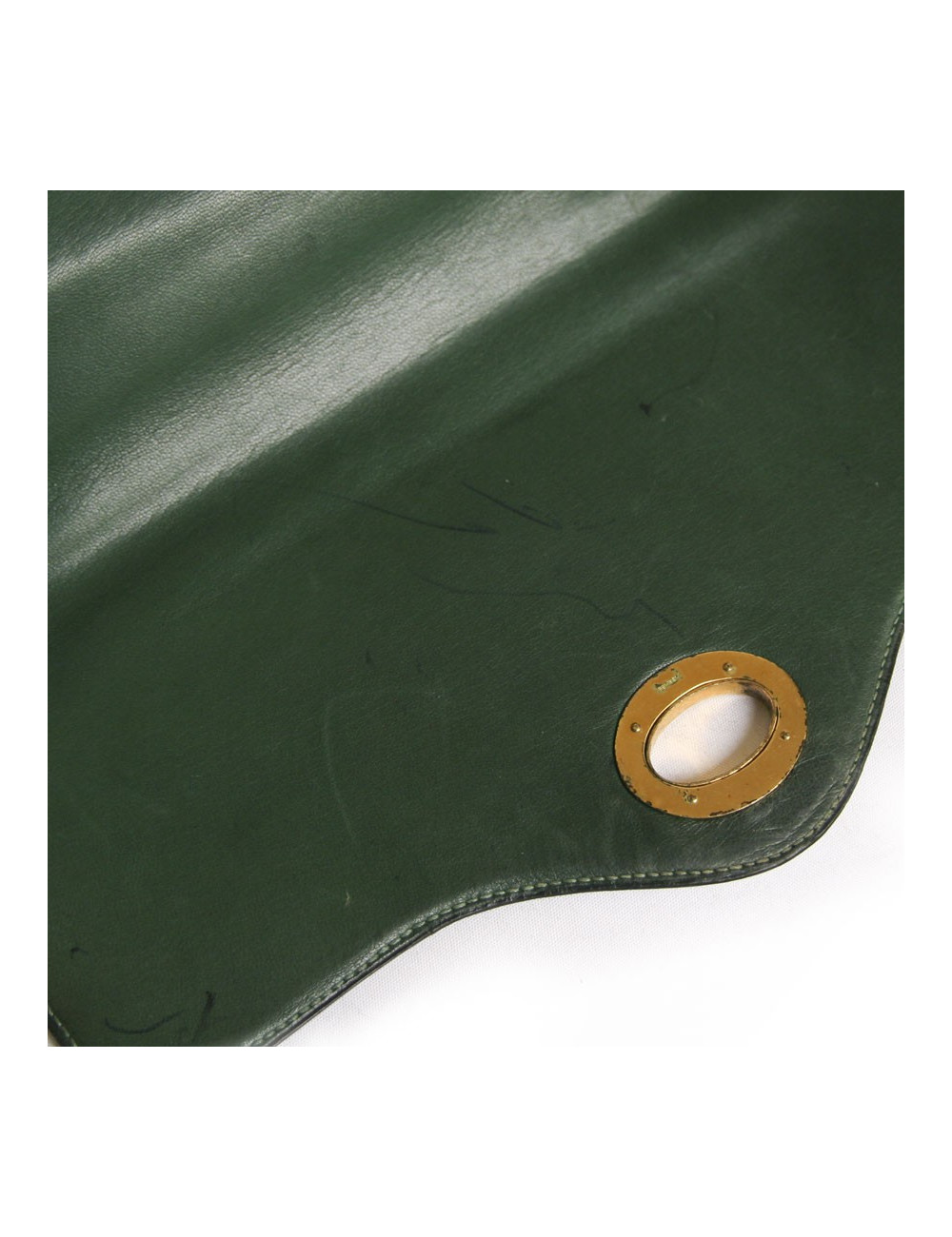 Sac HERMES en lézard vert Vintage