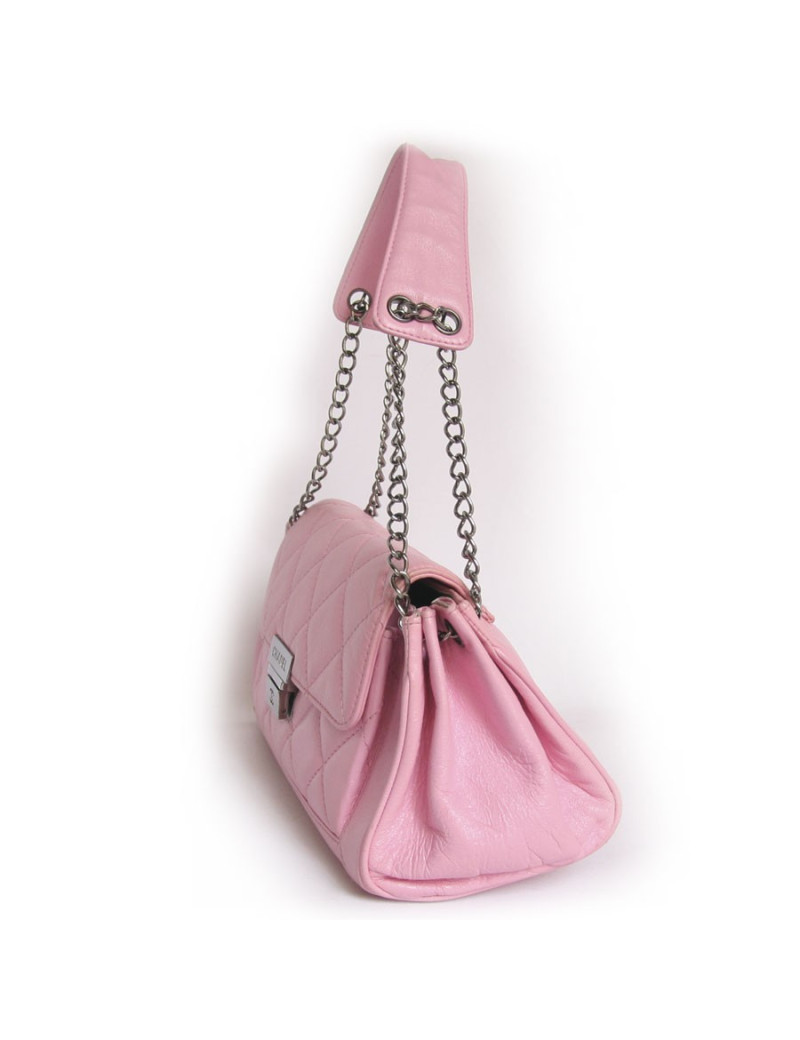 Sac CHANEL cuir vieilli rose