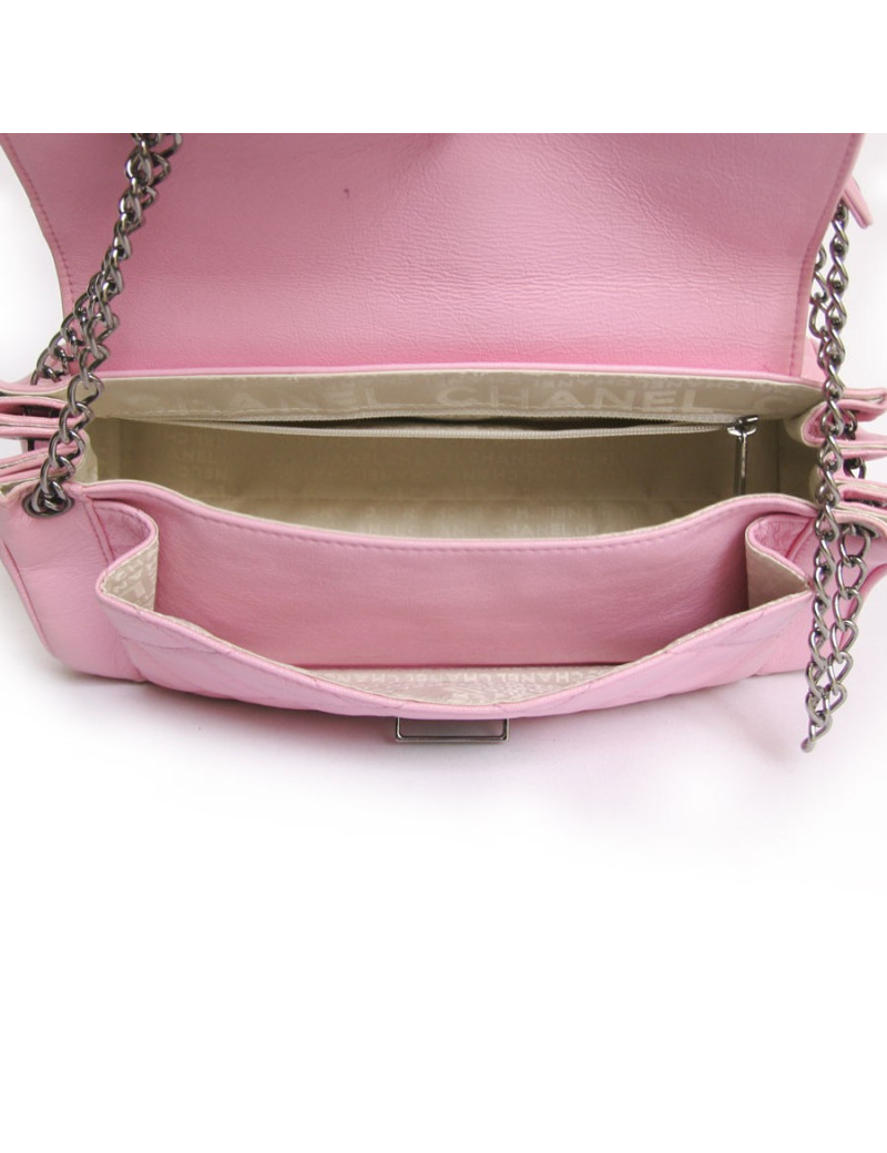 Sac CHANEL cuir vieilli rose