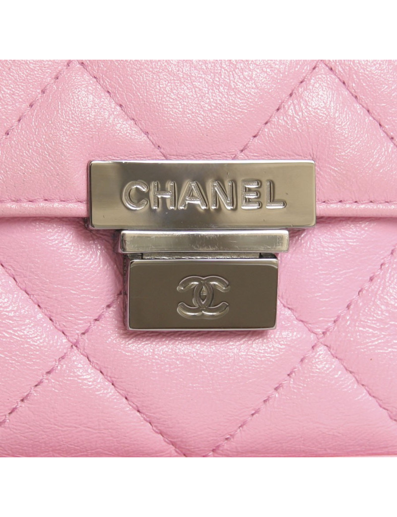 Sac CHANEL cuir vieilli rose