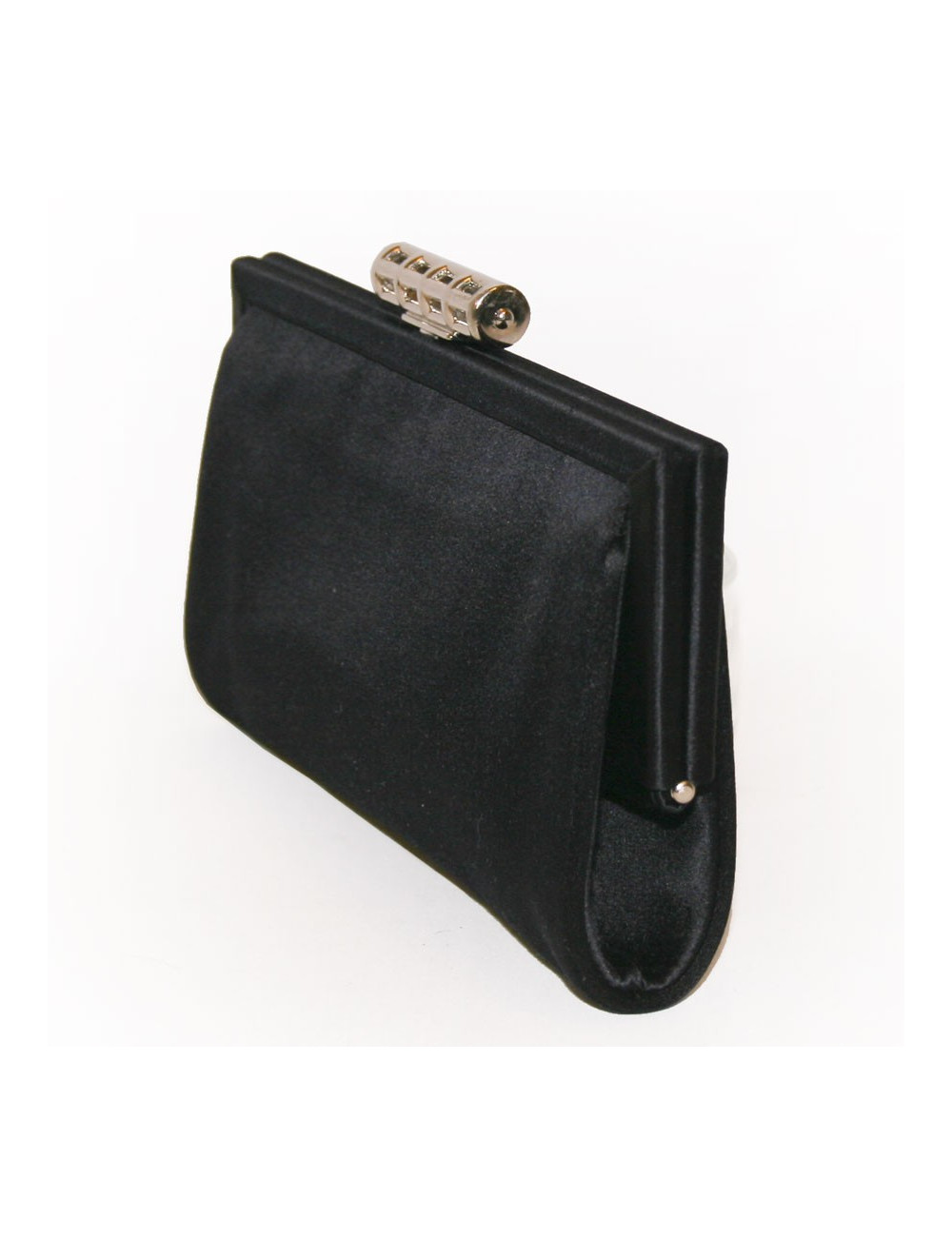 Pochette du soir YVES SAINT LAURENT en satin noir 