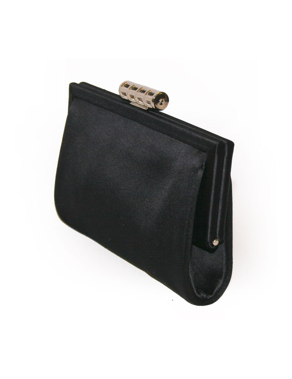 Pochette du soir YVES SAINT LAURENT en satin noir 