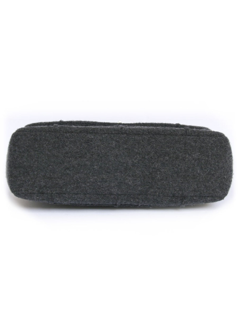 Sac CHANEL  fermoir 2.55 laine bouillie gris