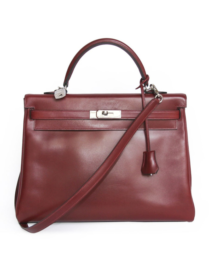  attention : Kelly II 35 HERMES en cuir box rouge H