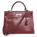 Kelly II 35 HERMES leather red box: