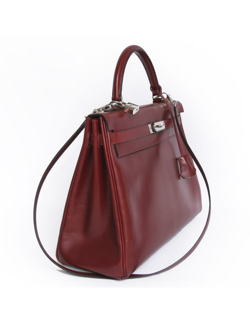  attention : Kelly II 35 HERMES en cuir box rouge H