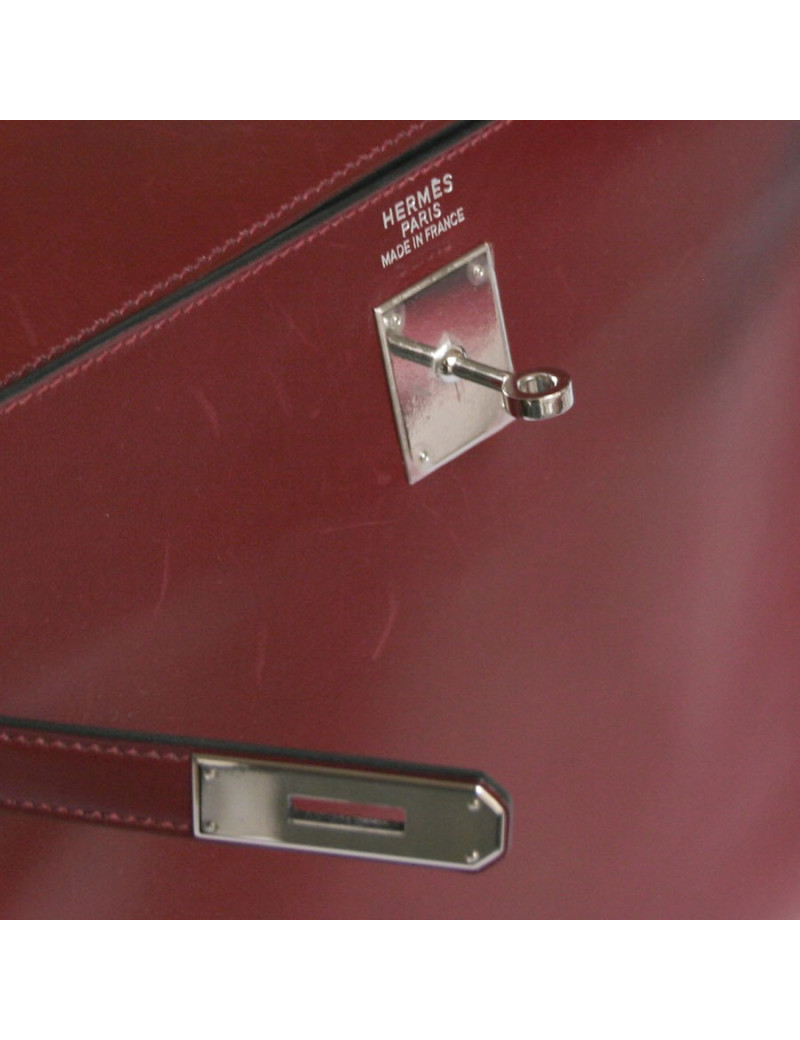  attention : Kelly II 35 HERMES en cuir box rouge H