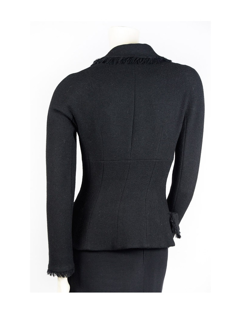 Veste CHRISTIAN DIOR cintrée en laine noire