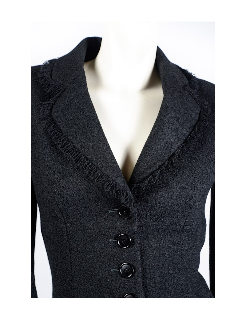 Veste CHRISTIAN DIOR cintrée en laine noire