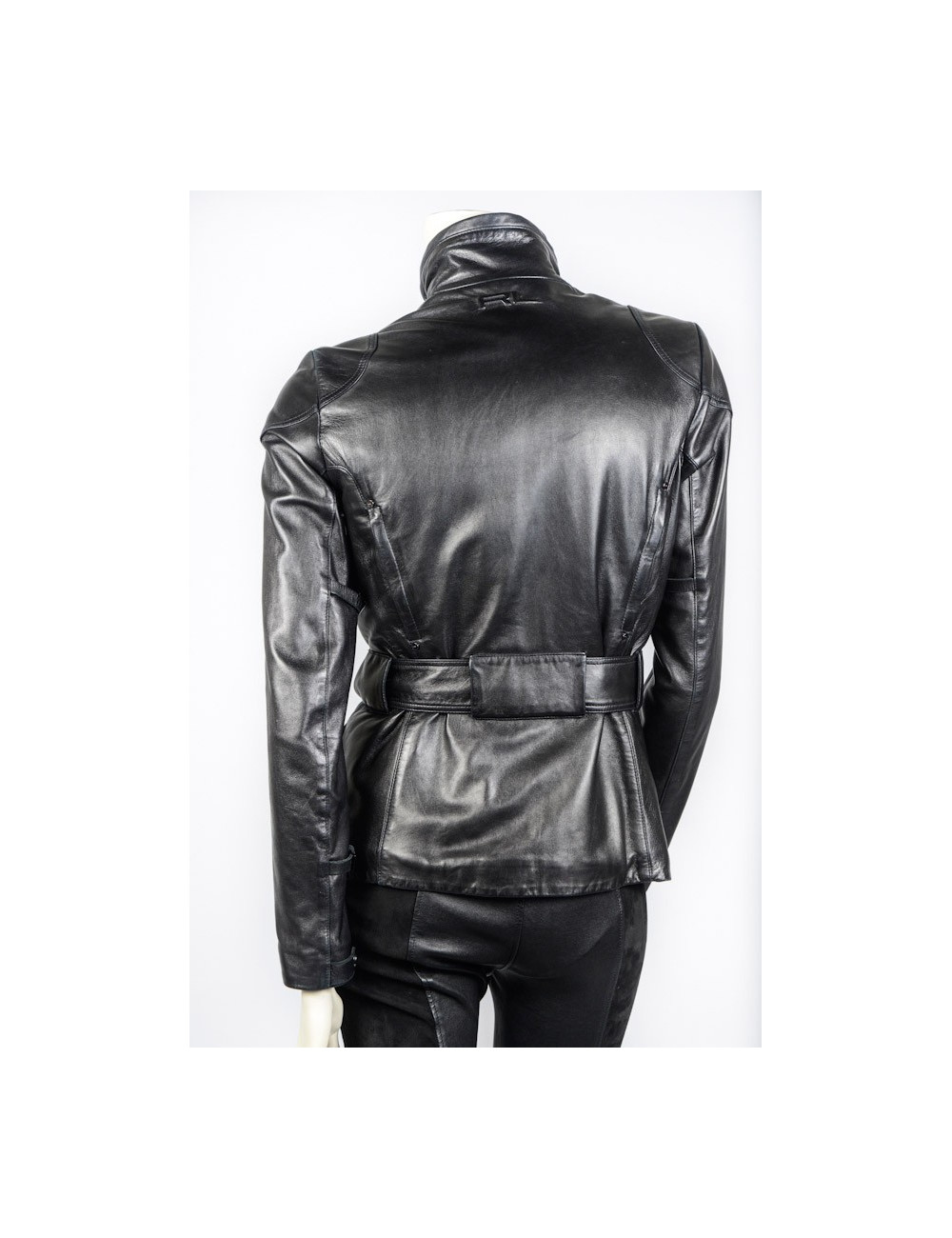 Blouson RALPH LAUREN t2 cuir d'agneau noir