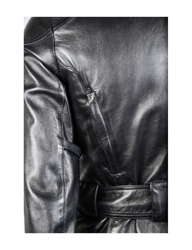 Blouson RALPH LAUREN t2 cuir d'agneau noir