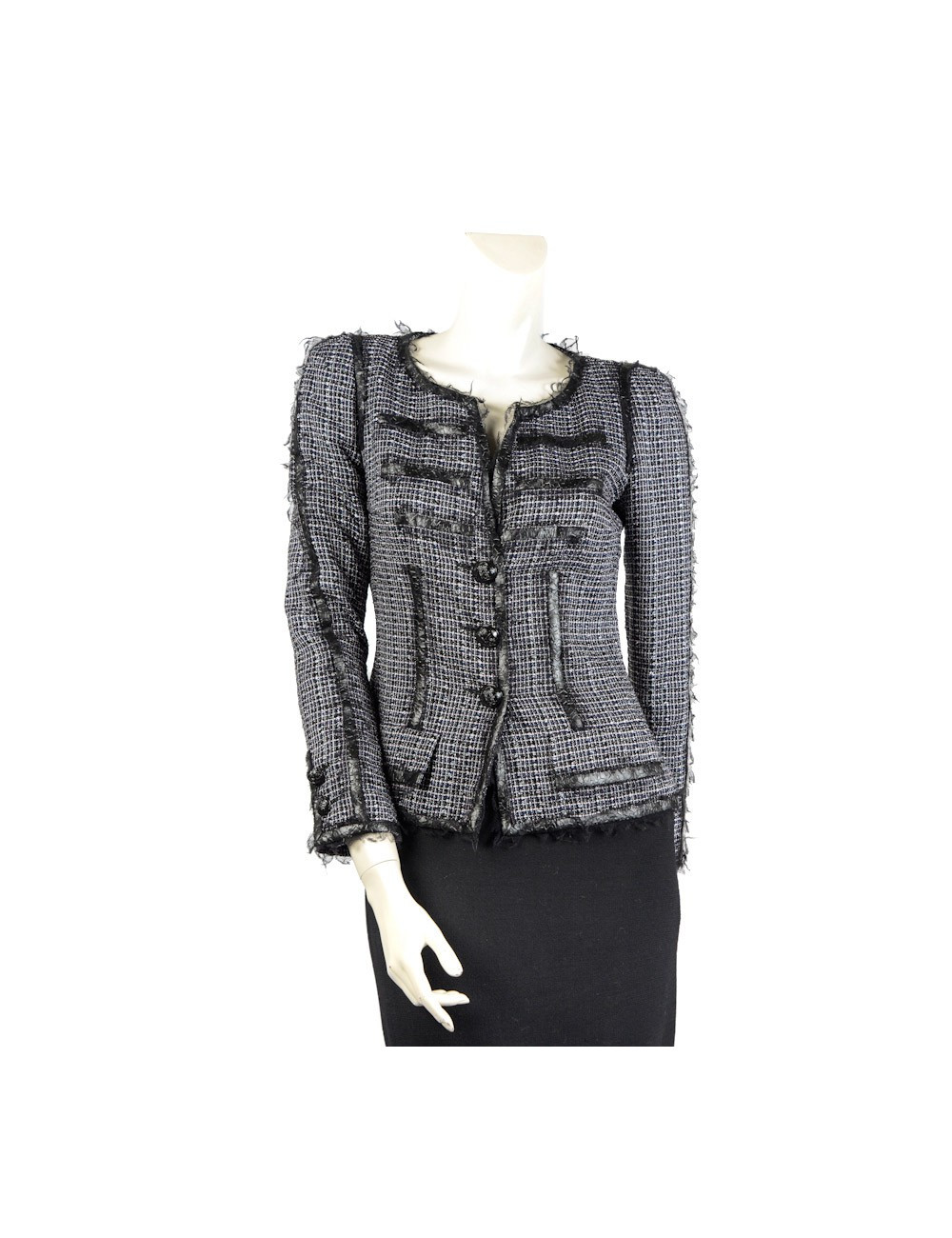 Veste CHANEL T 36 tweed 