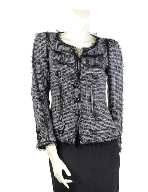 Veste CHANEL T 36 tweed 
