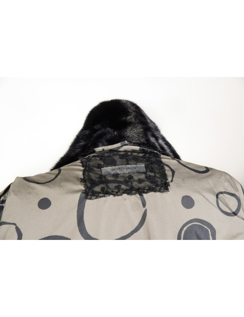 Manteau 3/4  SIMONETTA RAVIZZA en vison noir 