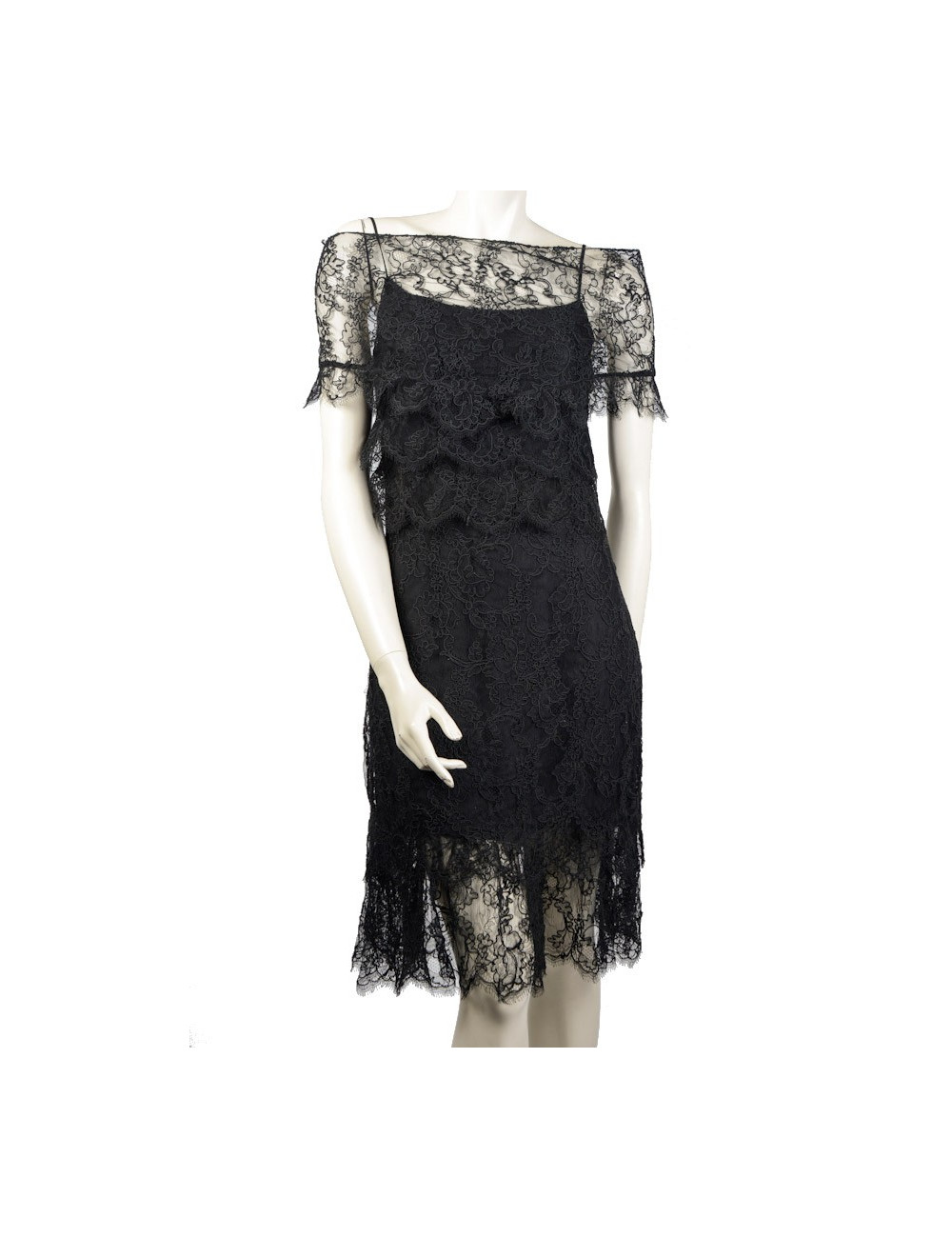 Robe CHANEL  en dentelle noire