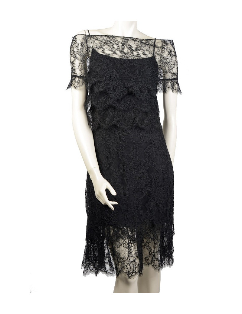 Robe CHANEL  en dentelle noire