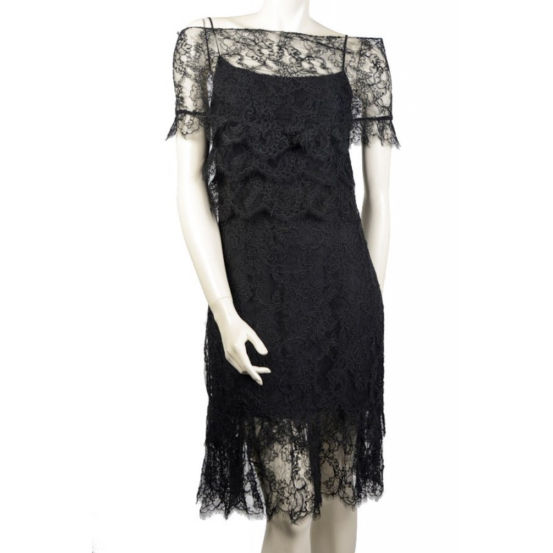 CHANEL Black Lace dress - VALOIS VINTAGE PARIS