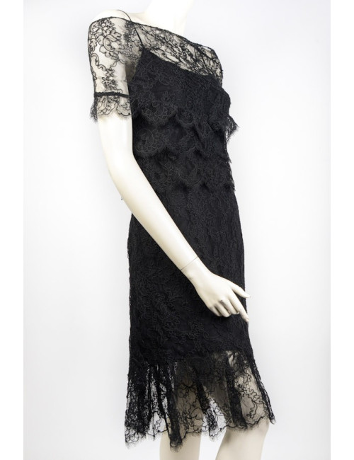 Robe CHANEL  en dentelle noire