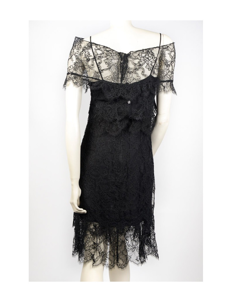 Robe CHANEL  en dentelle noire