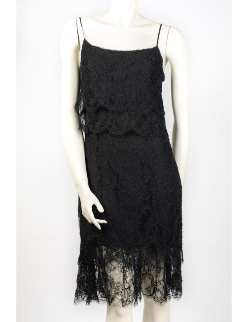 Robe CHANEL  en dentelle noire