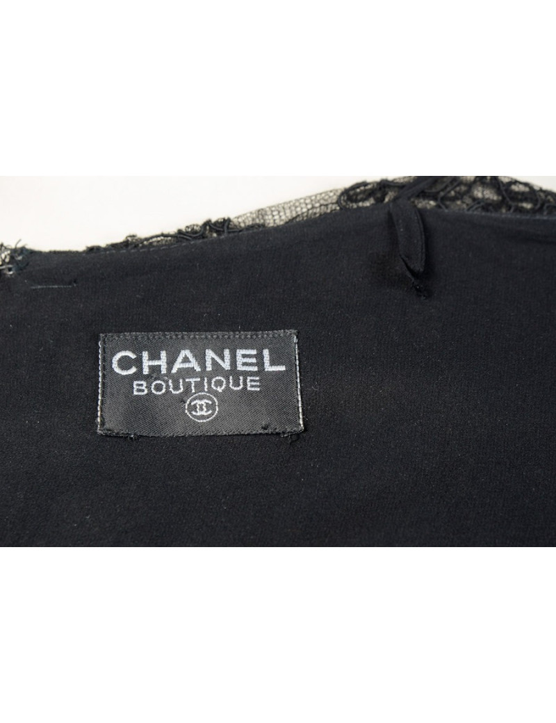 Robe CHANEL  en dentelle noire