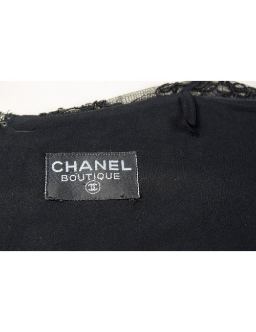 Robe CHANEL  en dentelle noire