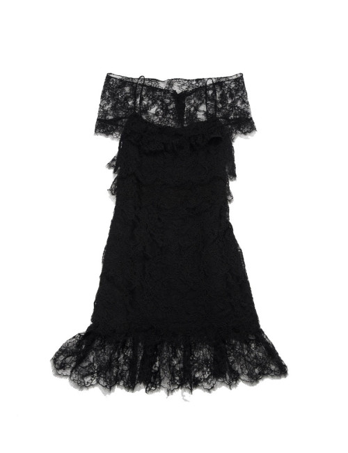 Robe CHANEL  en dentelle noire