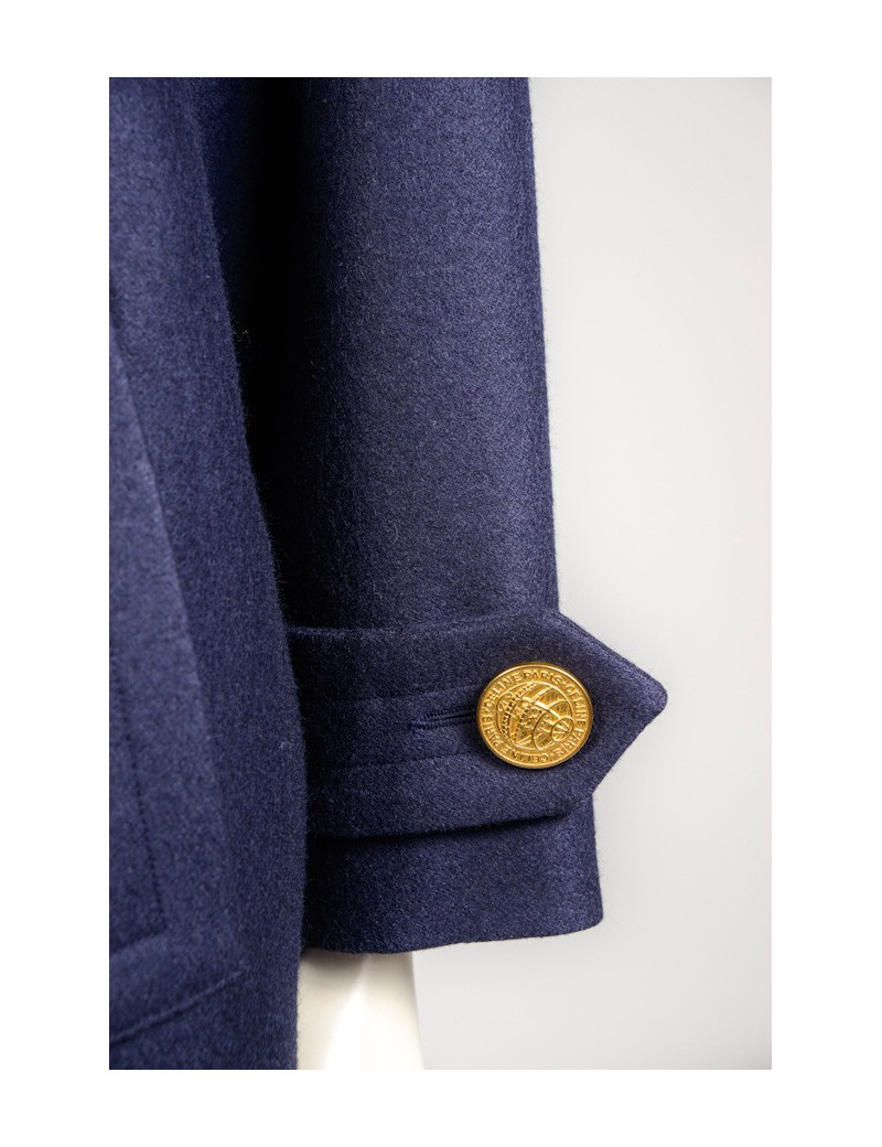 Caban CELINE laine bleue marine