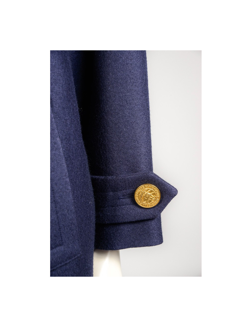 Caban CELINE laine bleue marine