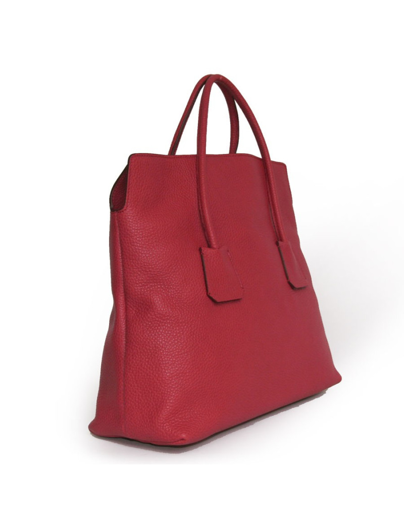 Sac BURBERRY cuir grainé framboise 
