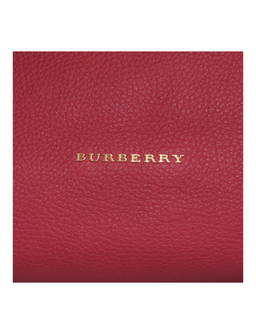 Sac BURBERRY cuir grainé framboise 