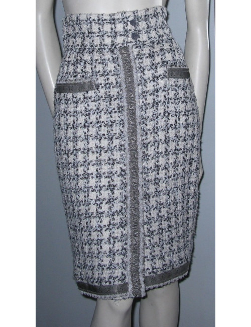 Skirt tweed herringbone CHANEL t 42