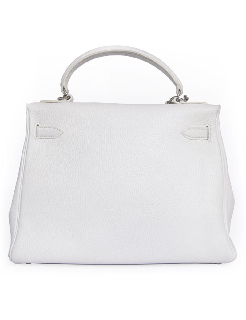 Kelly II  32 HERMES taurillon clémence blanc