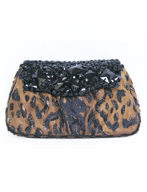 Pochette de cocktail  YVES SAINT LAURENT tissu léopard