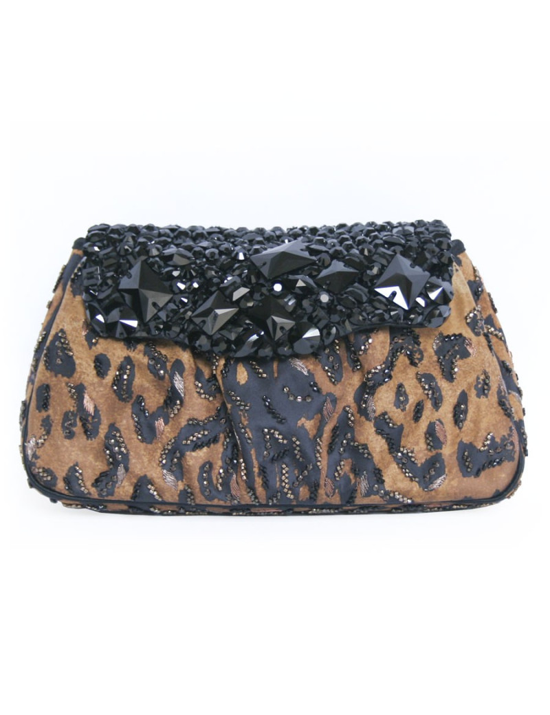 Pochette de cocktail  YVES SAINT LAURENT tissu léopard