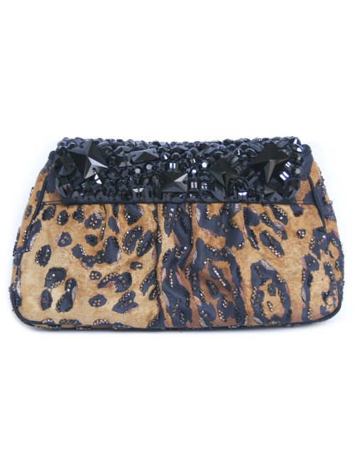 Pochette de cocktail  YVES SAINT LAURENT tissu léopard