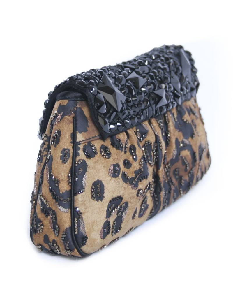 Pochette de cocktail  YVES SAINT LAURENT tissu léopard