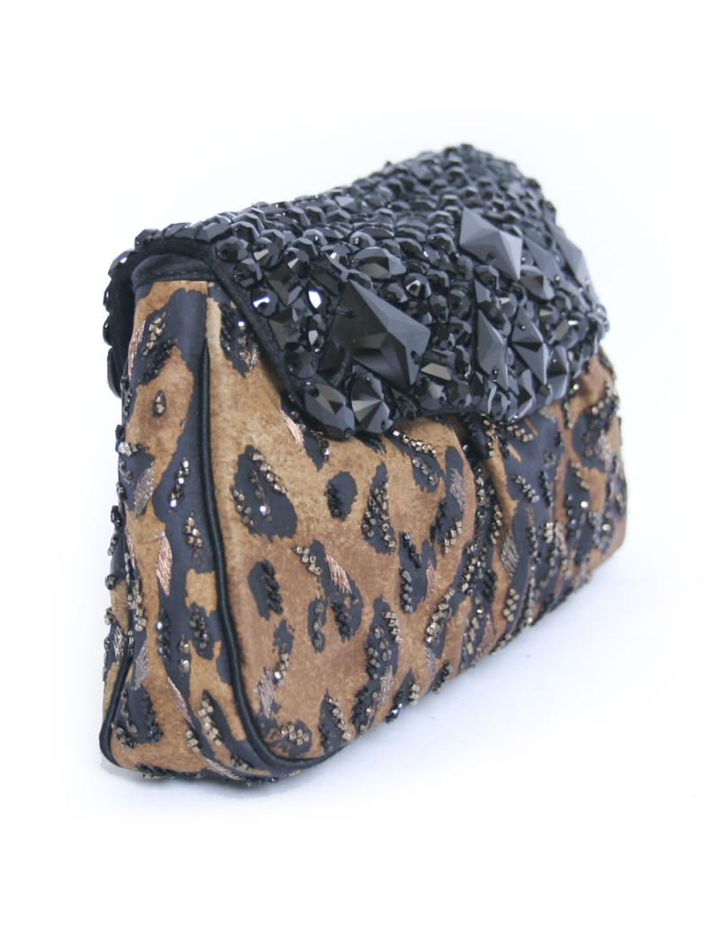 Pochette de cocktail  YVES SAINT LAURENT tissu léopard