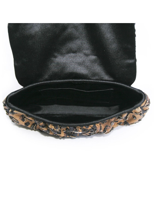 Pochette de cocktail  YVES SAINT LAURENT tissu léopard