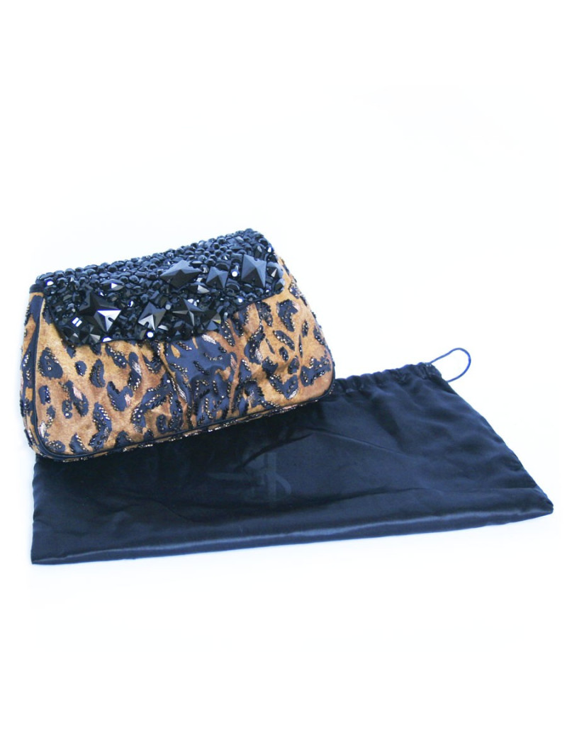 Pochette de cocktail  YVES SAINT LAURENT tissu léopard