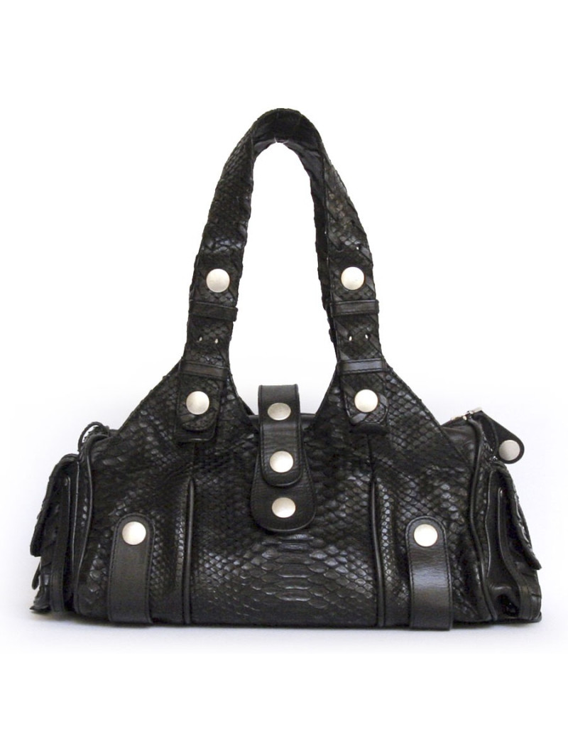 SILVERADO CHLOE black python bag